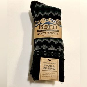 BORN MENS BOOT SOCKS MULTI COLOR AND SOLID GRAY SIZE MENS 6-12